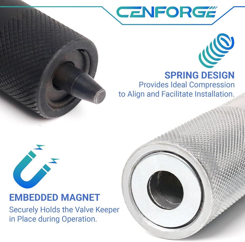 CENFORGE Store Valve Spring Compressor Tool with Valve Lapping Tools, Valve Keeper Remover Installer Set Fits Toyota Four Cylinder and Chrysler New World Engines with Valve Stems from 4.5 to 7.5mm and 5/16" to 3/8" - Image 3
